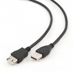 Przedłużacz USB 2.0 typu AM-AF 4.5m czarny Przedłużacz USB 2.0 typu AM-AF 4.5m czarny