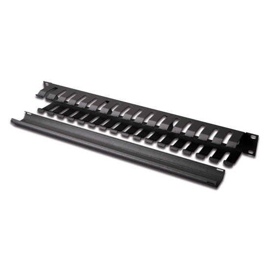 Organizator kablowy 19 cali 1U dukt W/40xG/70 czarny (RAL 9005)