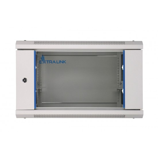 Szafka wisząca rack 4U 600x450 szara szklane drzwi Szafka wisząca rack 4U 600x450 szara szklane drzwi