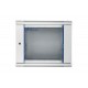 Szafka wisząca rack 9U 600x600 szara szklane drzwi Szafka wisząca rack 9U 600x600 szara szklane drzwi