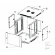 Szafka wisząca rack 4U 600x600 szara szklane drzwi Szafka wisząca rack 4U 600x600 szara szklane drzwi