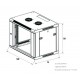 Szafka wisząca rack 4U 600x600 szara szklane drzwi Szafka wisząca rack 4U 600x600 szara szklane drzwi