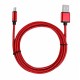 Kabel USB-USB C 1.5m rubinowy sznurek 