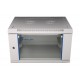 Szafka wisząca rack 6U 600x600 szara szklane drzwi Szafka wisząca rack 6U 600x600 szara szklane drzwi