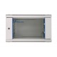 Szafka wisząca rack 6U 600x600 szara szklane drzwi Szafka wisząca rack 6U 600x600 szara szklane drzwi