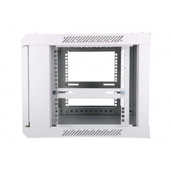 Szafka wisząca rack 6U 600x600 szara szklane drzwi Szafka wisząca rack 6U 600x600 szara szklane drzwi