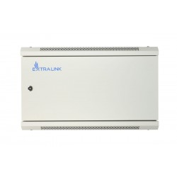 Szafka wisząca rack 6U 600x600 szara metalowe drzwi 