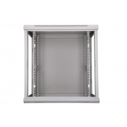 Szafka wisząca rack 12U 600x450 szara szklane drzwi 
