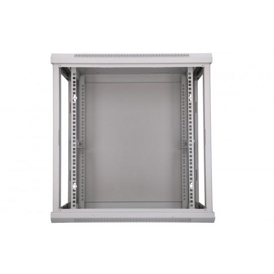 Szafka wisząca rack 12U 600x450 szara szklane drzwi Szafka wisząca rack 12U 600x450 szara szklane drzwi