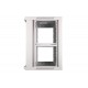 Szafka wisząca rack 12U 600x450 szara szklane drzwi Szafka wisząca rack 12U 600x450 szara szklane drzwi