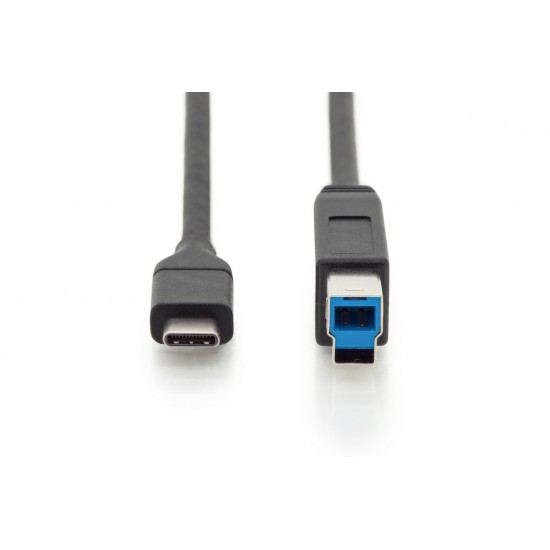 Kabel połączeniowy USB 3.0 SuperSpeed 5Gbps Typ USB C/B M/M Power Delivery czarny 1.8m