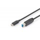 Kabel połączeniowy USB 3.0 SuperSpeed 5Gbps Typ USB C/B M/M Power Delivery czarny 1.8m