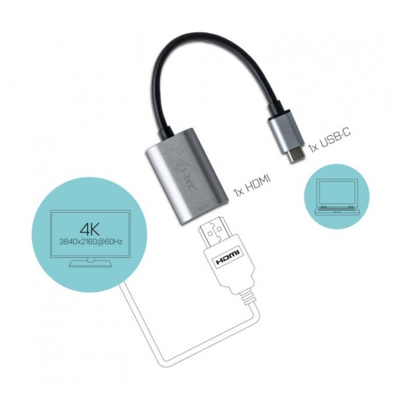 Adapter USB-C do HDMI, 4K Ultra HD 60Hz kompatybilny z Thunderbolt 3 