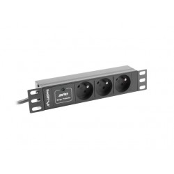 Listwa zasilająca Rack PDU 10 1U 3x PL 2m 16A czarna 