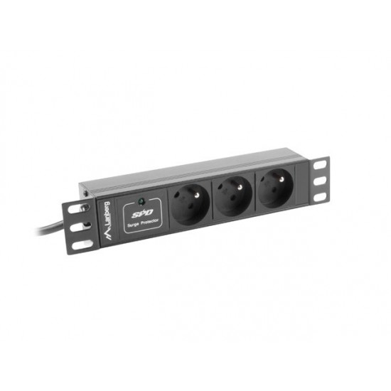 Listwa zasilająca Rack PDU 10 1U 3x PL 2m 16A czarna 