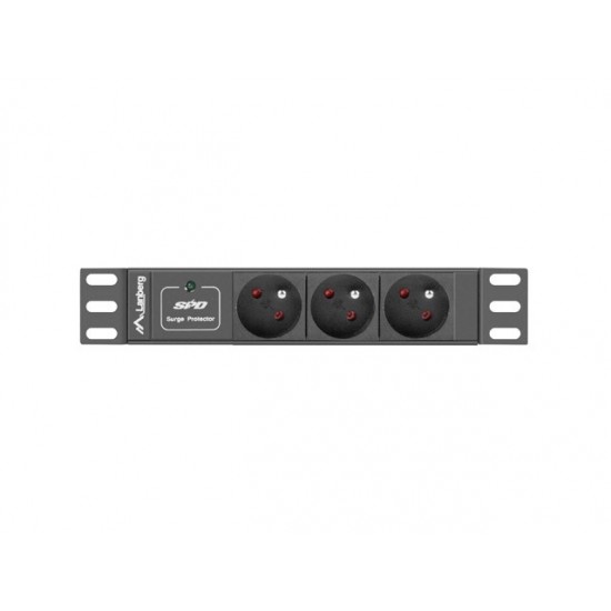 Listwa zasilająca Rack PDU 10 1U 3x PL 2m 16A czarna 