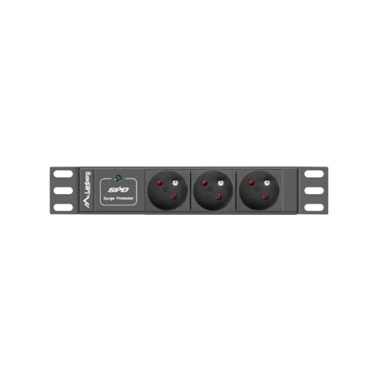Listwa zasilająca Rack PDU 10 1U 3x PL 2m 10A czarna C14 