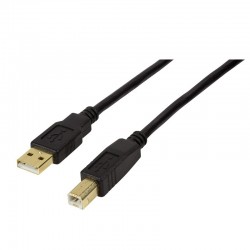 Kabel aktywny USB 2.0 AM/BM 10m czarny  Kabel aktywny USB 2.0 AM/BM 10m czarny