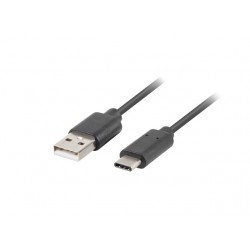Kabel USB CM - AM 2.0 1.8m czarny QC 3.0  Kabel USB CM - AM 2.0 1.8m czarny QC 3.0