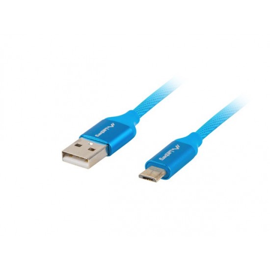 Kabel Premium USB micro BM - AM 2.0 1.8m niebieski QC 3.0 