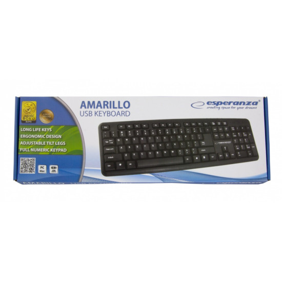 Klawiatura przewodowa standardowa USB AMARILLO 