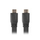 Kabel HDMI-HDMI v2.0 1.8m czarny płaski 4K 60Hz, pełna miedź