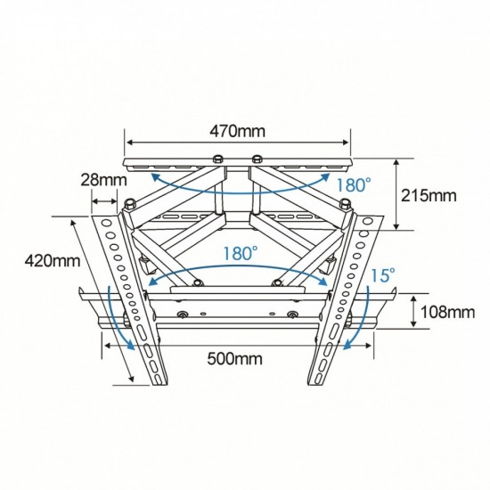 Uchwyt TV do telewizora TB-43P 26-55 55kg max VESA 400x400 