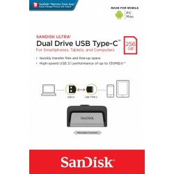 Pendrive Ultra Dual Drive 256GB USB 3.1 Type-C 150MB/s