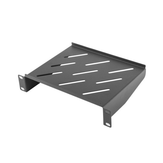 Półka do szaf 10 cali 1U 254x180mm czarna 