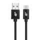 Kabel USB-USB C 1.5m czarny sznurek