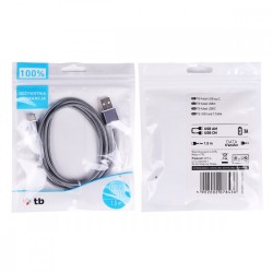 Kabel USB-USB C 1.5m szary sznurek Kabel USB-USB C 1.5m szary sznurek