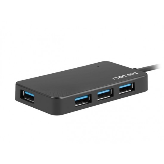 Koncentrator USB 4 porty Silkworm USB 3.0 czarny USB-C 