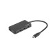 Koncentrator USB 4 porty Silkworm USB 3.0 czarny USB-C 