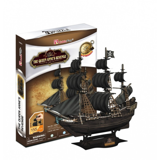 Puzzle 3D Okręt piracki - Zemsta królowej Anny