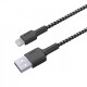 CB-BAL3 Black wzmocniony nylonowy ultraszybki kabel Quick Charge Lightning-USB | 1.2m | certyfikat MFi Apple