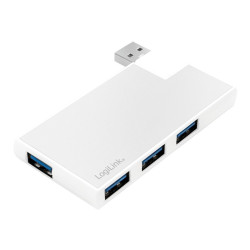 Hub 4xUSB3.0, OTG, srebrny 
