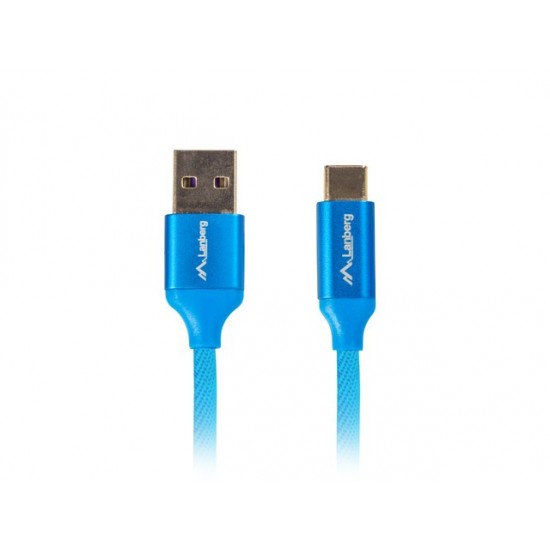 Kabel Premium USB CM - AM 2.0, 1m niebieski QC 3.0 