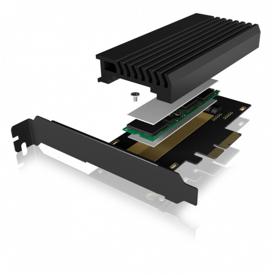 Karta PCIe z gniazdem M.2 M-Key dla jednego dysku SSD M.2 NVMe IB-PCI214M2-HSL 