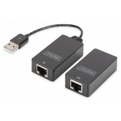 Przedłużacz/Extender USB 1.1 po skrętce Cat.5e/6 UTP/SFP do 45m, czarny, 20cm Przedłużacz/Extender USB 1.1 po skrętce Cat.5e/6 UTP/SFP do 45m, czarny, 20cm