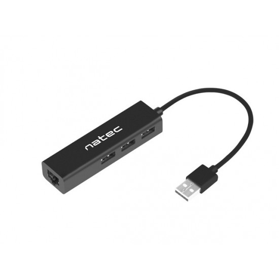 Hub USB Dragonfly 3 porty USB 2.0 + RJ45 