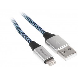 Kabel USB 2.0 iPhone AM lightning 1,0m czarno-niebieski Kabel USB 2.0 iPhone AM lightning 1,0m czarno-niebieski