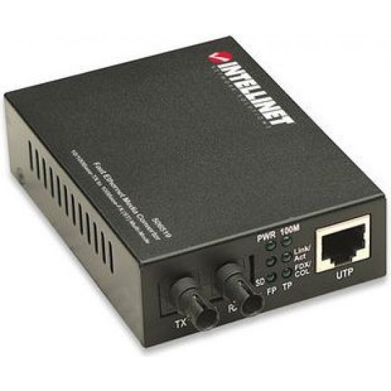 Konwerter 10/100Base-TX RJ45/1000Base-FX (MM ST) 2km 1310nm Konwerter 10/100Base-TX RJ45/1000Base-FX (MM ST) 2km 1310nm