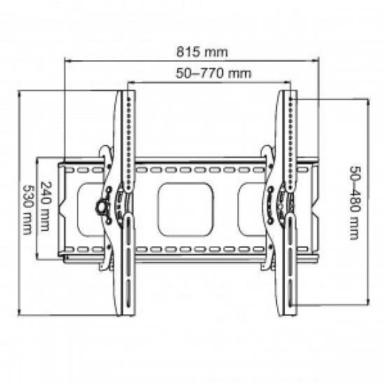 Uchwyt do TV LCD/LED/PLAZMA 32-100 100KG AR-08 regulacja w pionie
