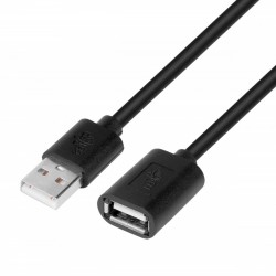Kabel USB AM-AF 1.8 m przedłużacz czarny Kabel USB AM-AF 1.8 m przedłużacz czarny