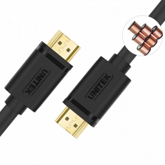 Kabel HDMI M/M 1,5m v2.0, pozłacany, Basic; Y-C137M 