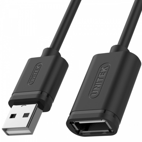 Kabel przedłużacz USB 2.0 AM-AF, 1m, Y-C428GBK 
