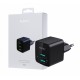 PA-U32 Black Mini ultraszybka ładowarka sieciowa 2xUSB AiPower 4.8A 12W 