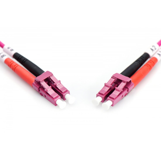 Patch cord światłowodowy FO LC-LC MM 50/125 OM4 duplex LSOH 3m