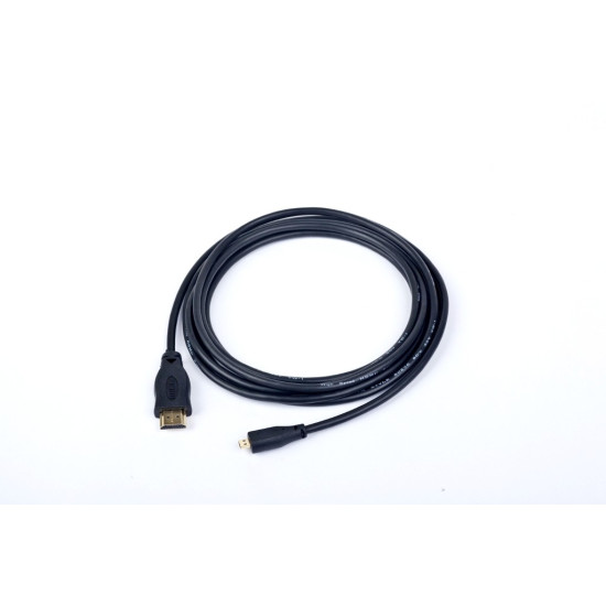 Kabel HDMI-HDMI MICRO v2.0 (A-D) High Speed 1.8M (pozłacane końcówki)