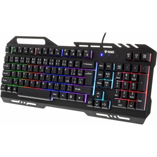 Klawiatura YKB 3200 SHADOW metalowa, podświetlenie LED